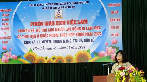 Trung tâm Dịch vụ việc làm tỉnh Lạng Sơn  Tổ chức Phiên giao dịch việc làm cụm xã trên địa bàn huyện Văn Quan